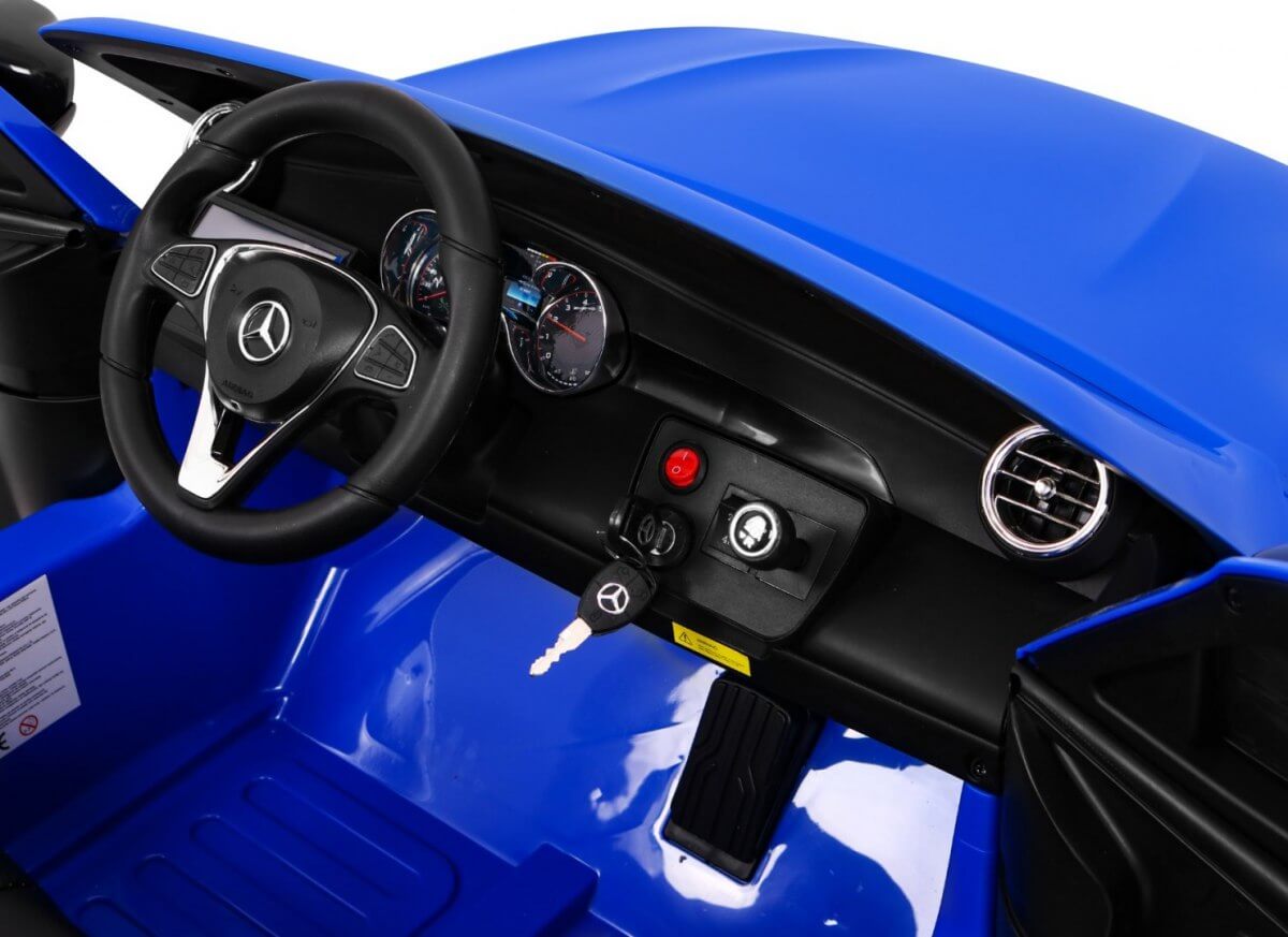Masinuta electrica pentru copii cu 2 locuri Mercedes AMG GLC 63s 4x4 cu ecran LCD (XMX608) Albastru - Autokids.ro - imagine 6