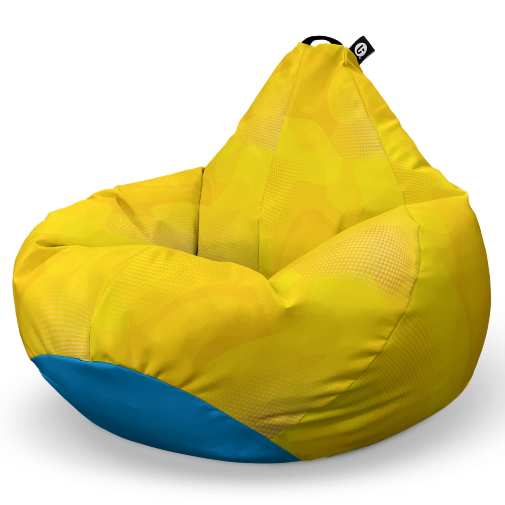 Fotoliu Puf Bean Bag XL Updeco, Abstract Galben - imagine 6