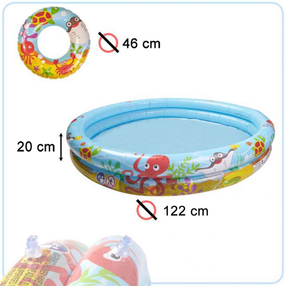 Set Piscina Bestway Marine Life 122 cm - imagine 5