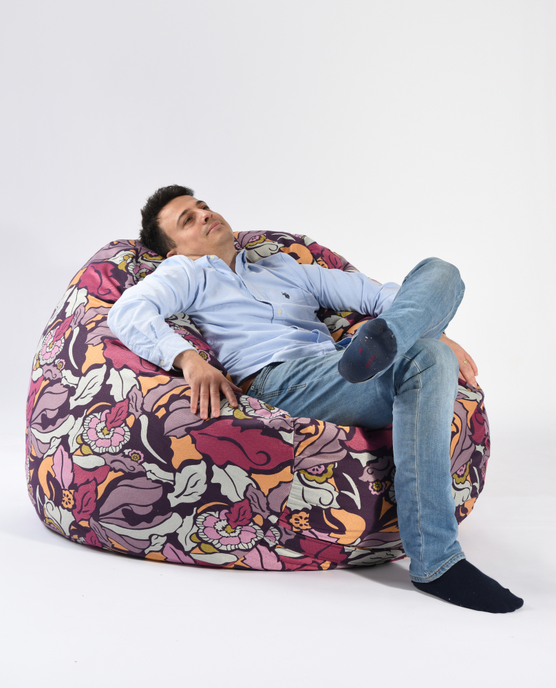 Fotoliu Puf King Size Flower Power Pufrelax - imagine 2