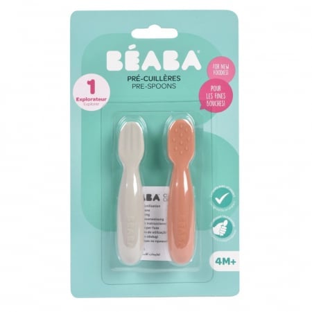 Set 2 Linguri Silicon Beaba Terracotta Velvet - imagine 4