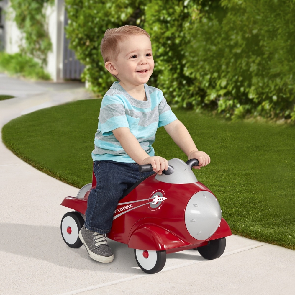 Ride-On Radio Flyer Retro Rocket, depozitare sub scaun - imagine 3