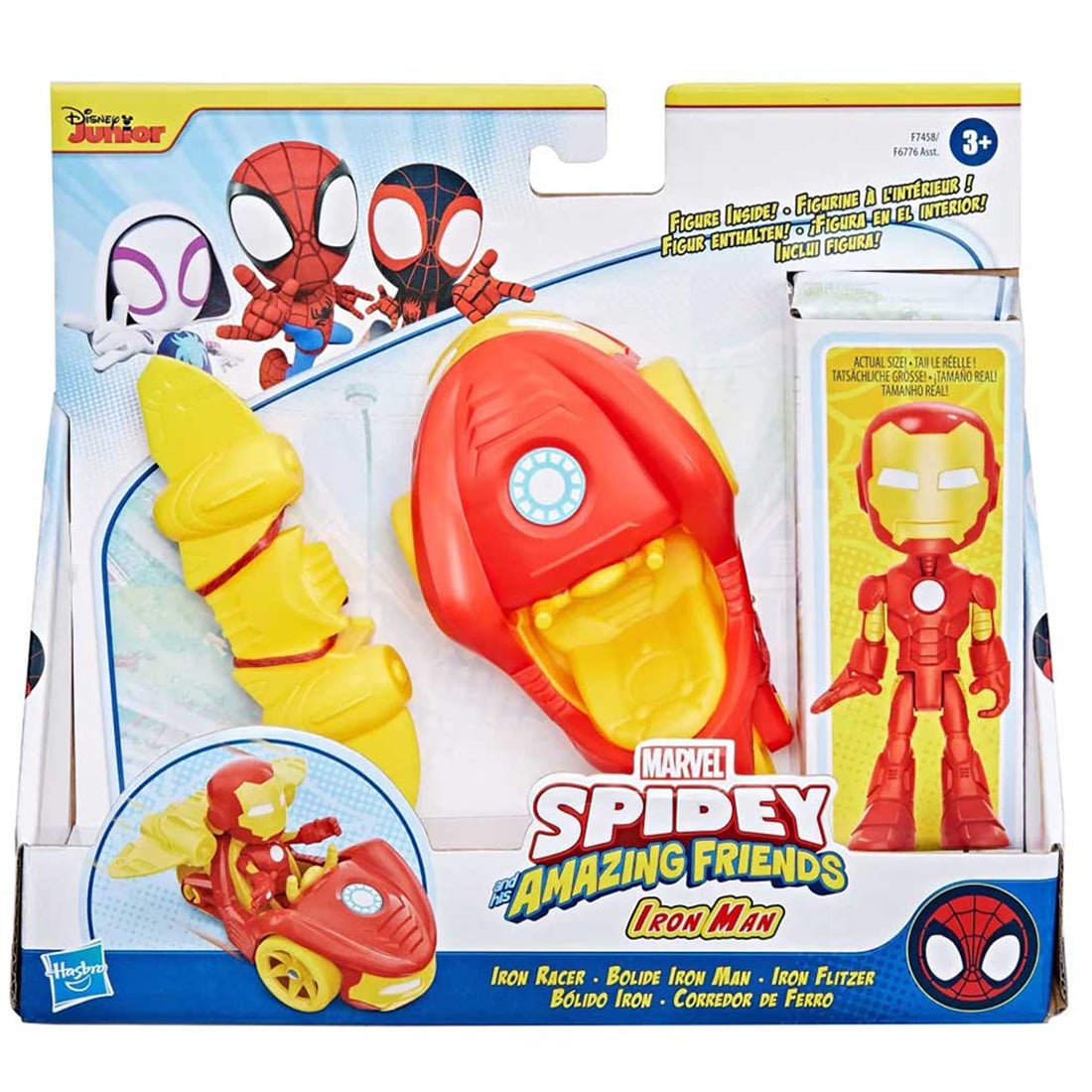 Figurina Iron Man cu Vehicul Spidey Friends