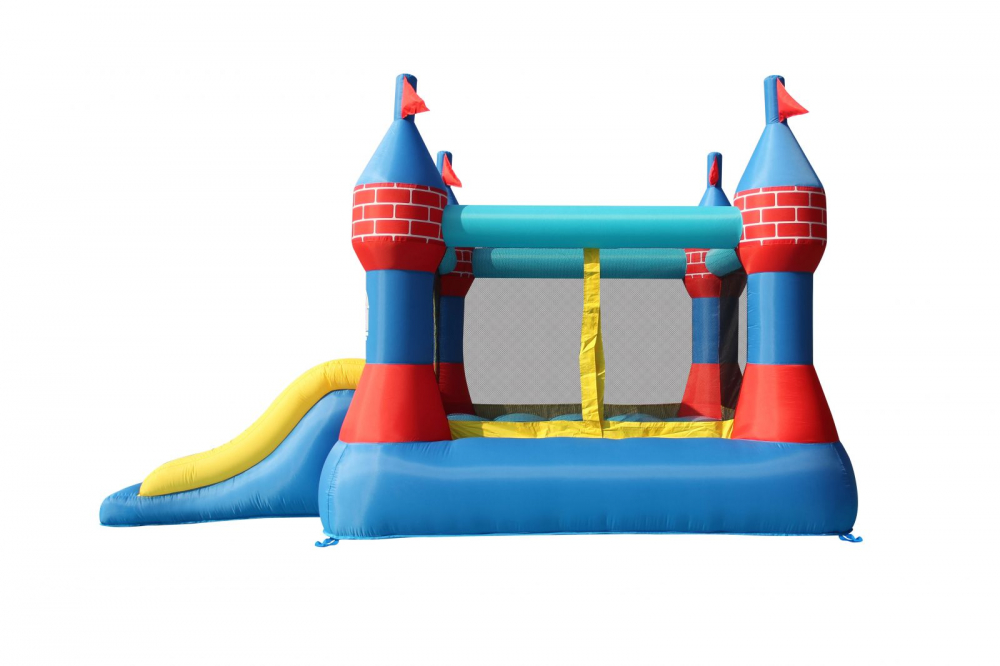 Saltea Gonflabilă Castel cu Tobogan Dublu Happy Hop - imagine 2