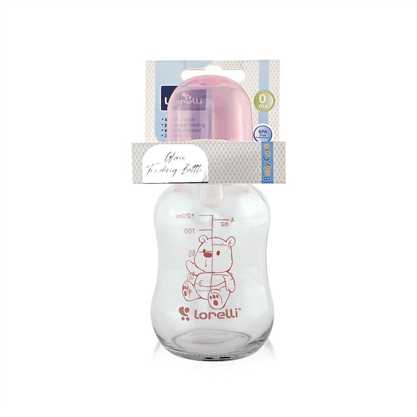 Biberon Sticla 120 ml Pink Lorelli