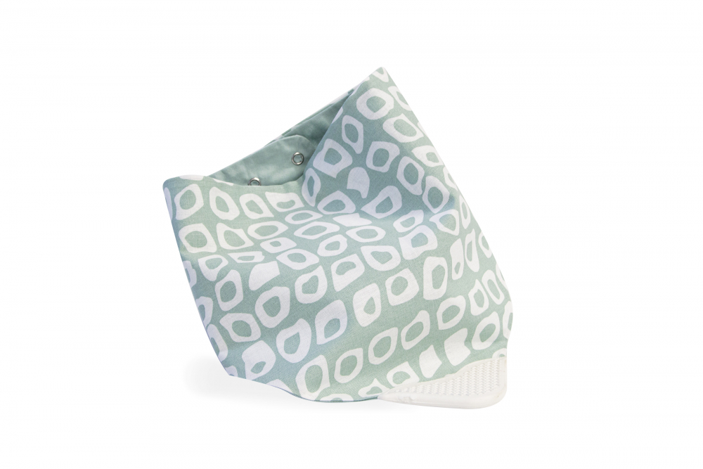 Baveta Bandana cu Jucărie Dentitie BabyJem Green