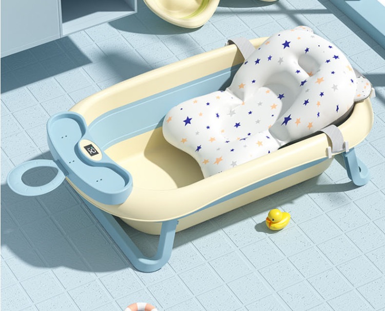 Cădiță Little Mom Starfish Blue, pliabilă cu termometru - imagine 4