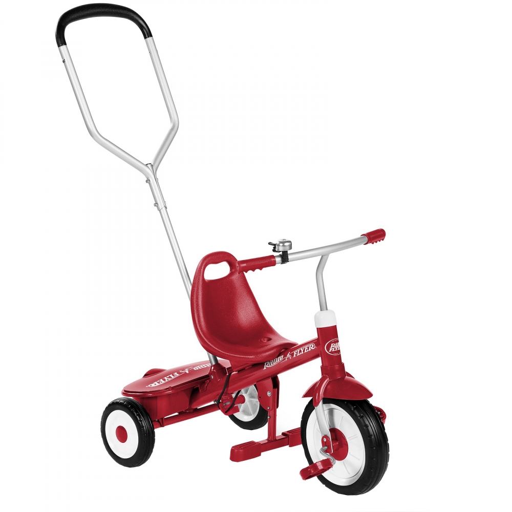 Tricicleta Radio Flyer Steer and Stroll, Maner Detasabil - imagine 3