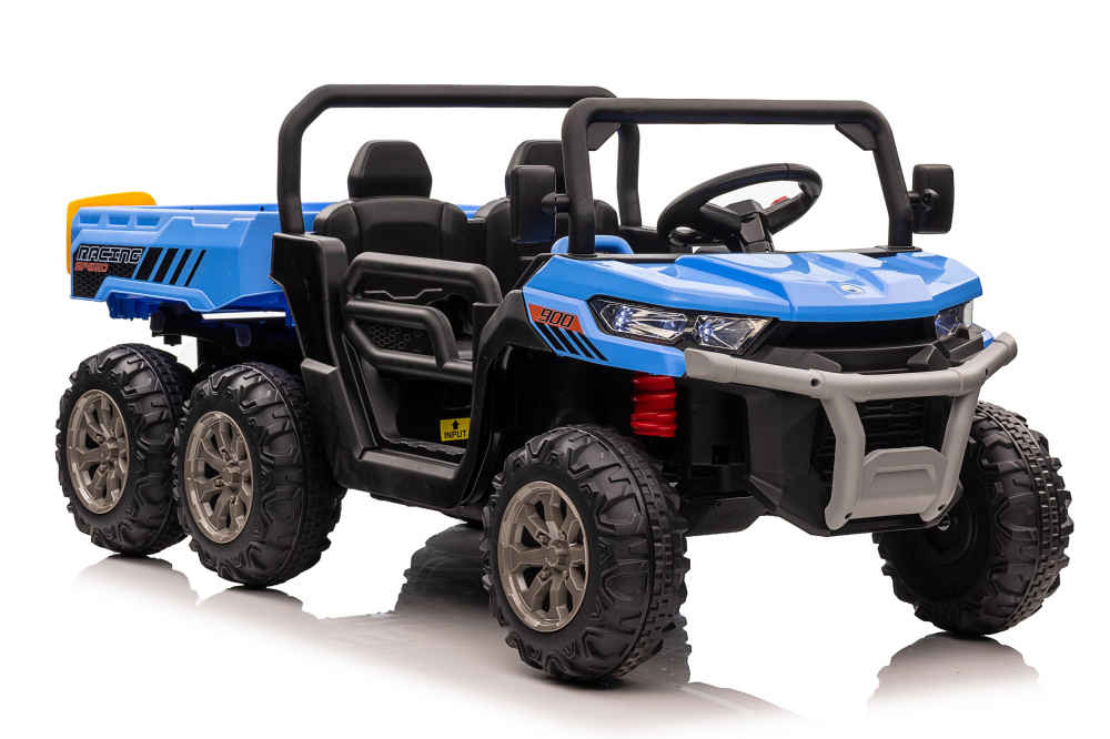 UTV electric pentru 2 copii Kinderauto Farm Tractor 6x6 180W 12V PREMIUM, culoare Albastra