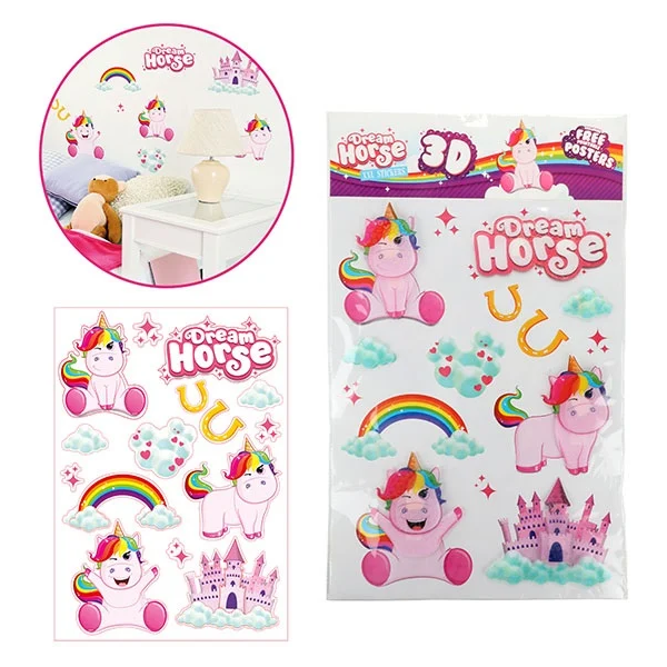 Set Stickere Perete 3D Unicorn Toi-Toys - imagine 7