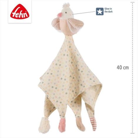 Doudou Pasare Pastel - Jucarie Bebelusi Moale si Stralucitoare - imagine 4