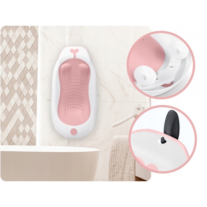 Cadita Ricokids Pliabila cu Termometru, Roz - imagine 7