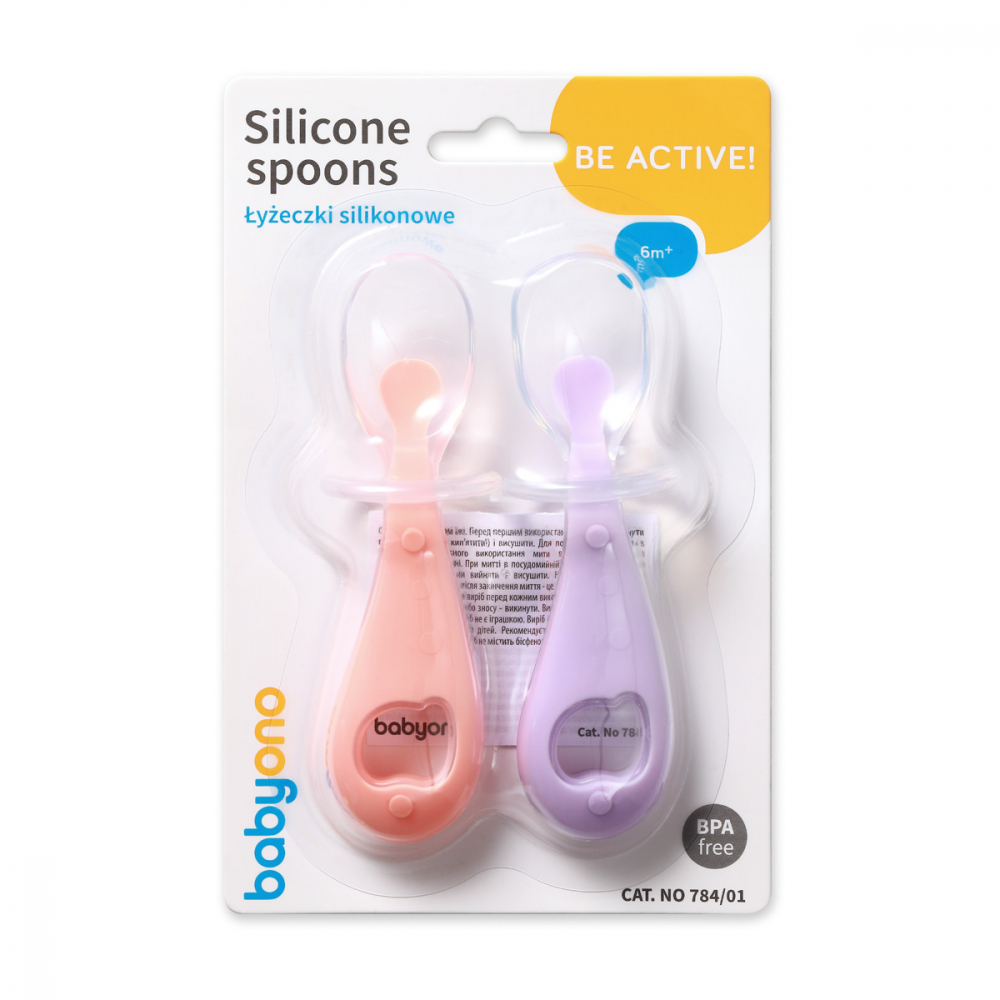 Set 2 Lingurițe Silicon Babyono Roz/Mov - imagine 8