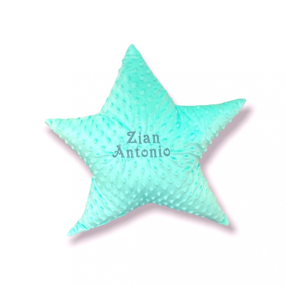 Perna Steluta Minky Verde Menta Deseda Personalizata