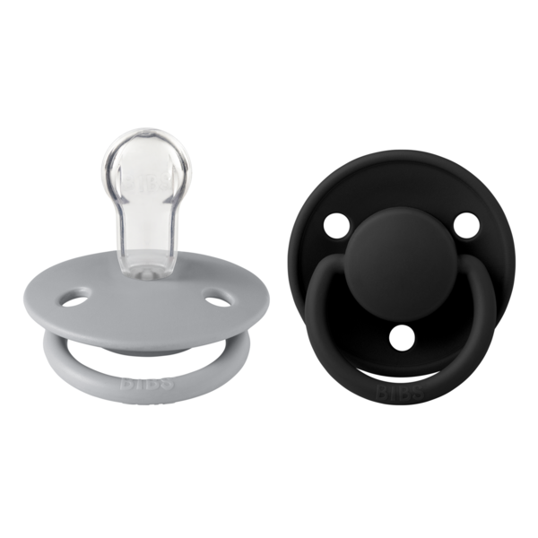 Suzete BIBS De Lux Silicon, Cloud Black - imagine 3