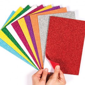 Hartie Gumata Glitter Autoadeziva | Baker Ross