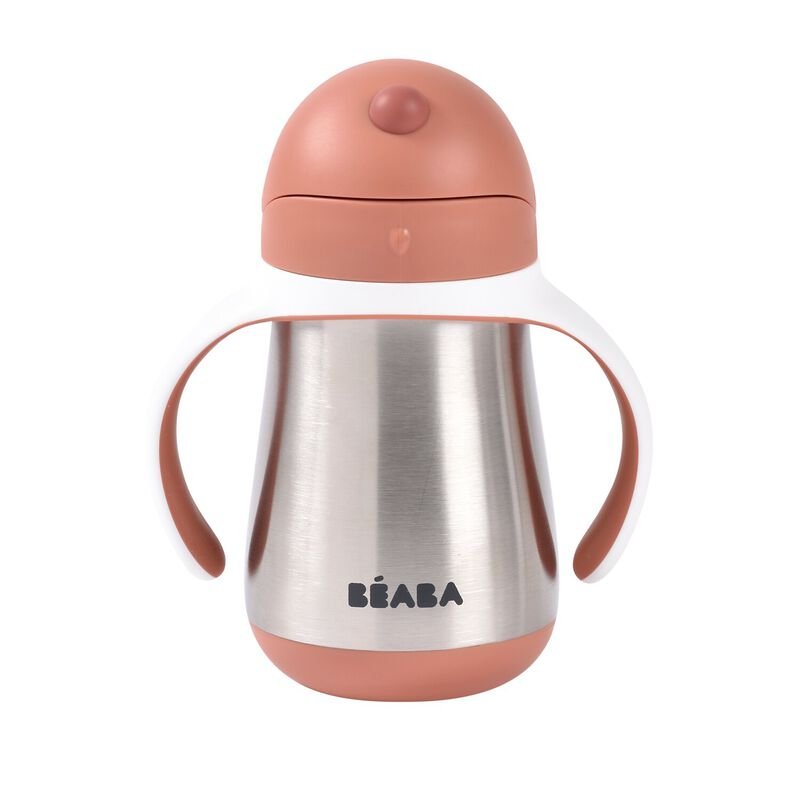 Cana Beaba cu Pai Inox 250ml - Terracotta - imagine 3