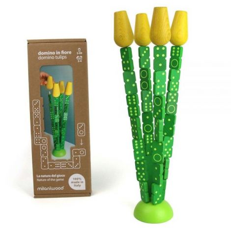 Domino Tulips Milaniwood - Joc Educativ din Lemn