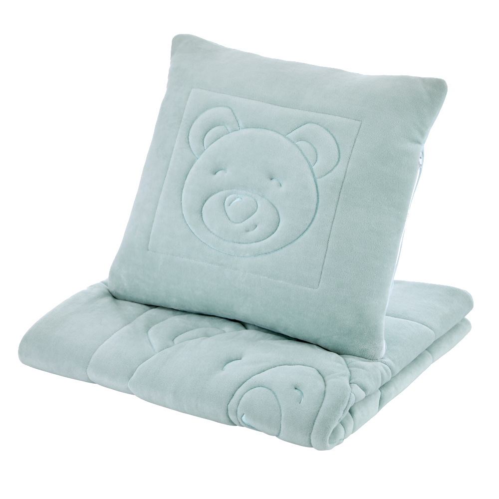 Set BabyJem Bear Green cu Pernuță și Păturică - imagine 5