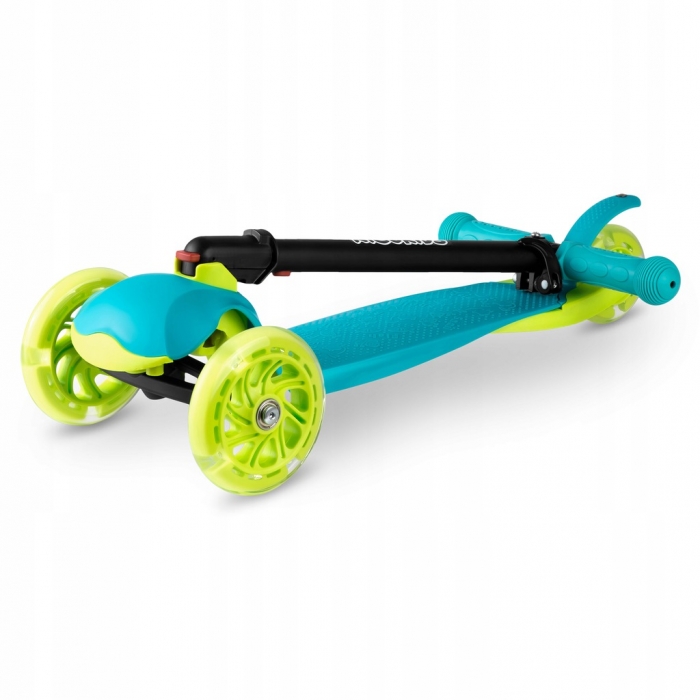 Trotineta Pliabila Ricokids Loco cu LED Turcoaz - imagine 7