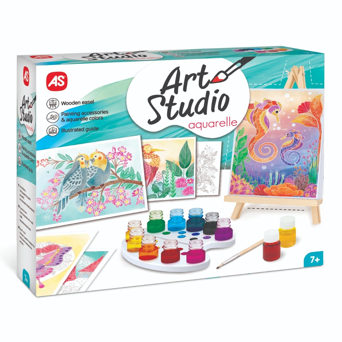 Set Pictură Art Studio Aquarelle cu Sevalet