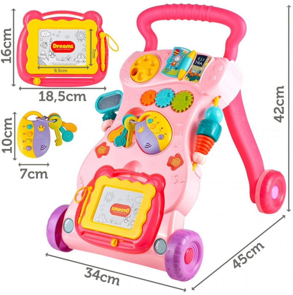 Antepremergator MalpPlay Pink Interactiv cu Tablă - imagine 7