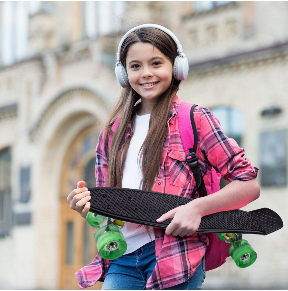 Skateboard Malplay cu LED 56x15cm Negru - imagine 5