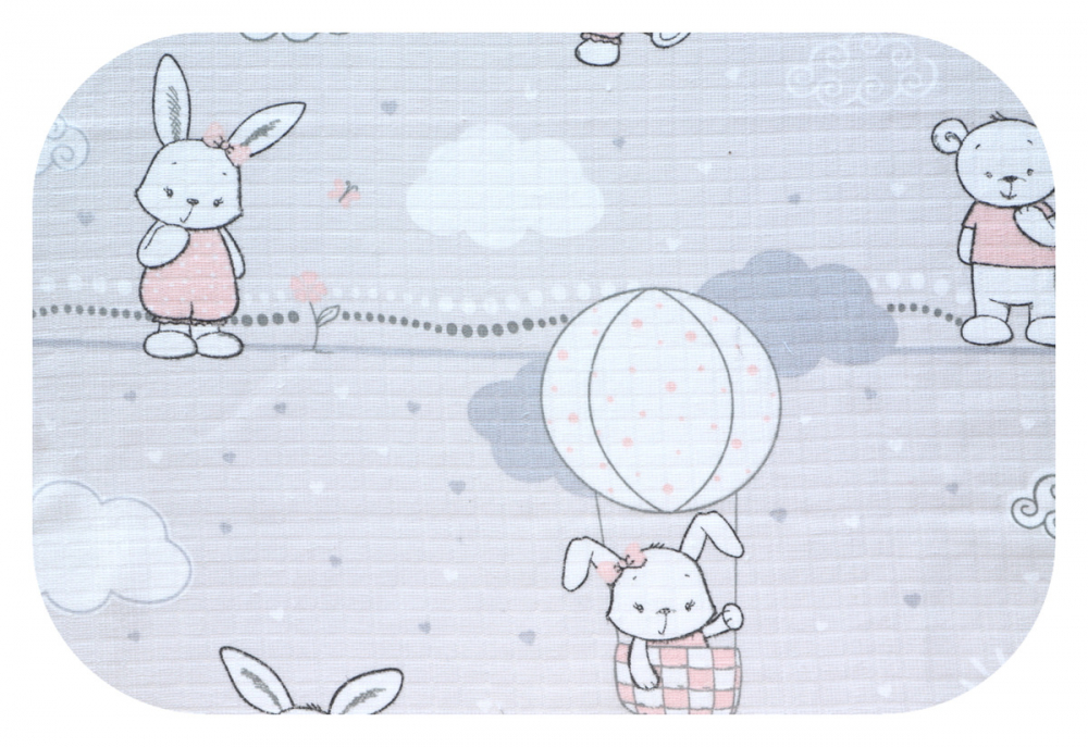 Scutec Muselina Egakids Bunny, 70x80 cm - imagine 2