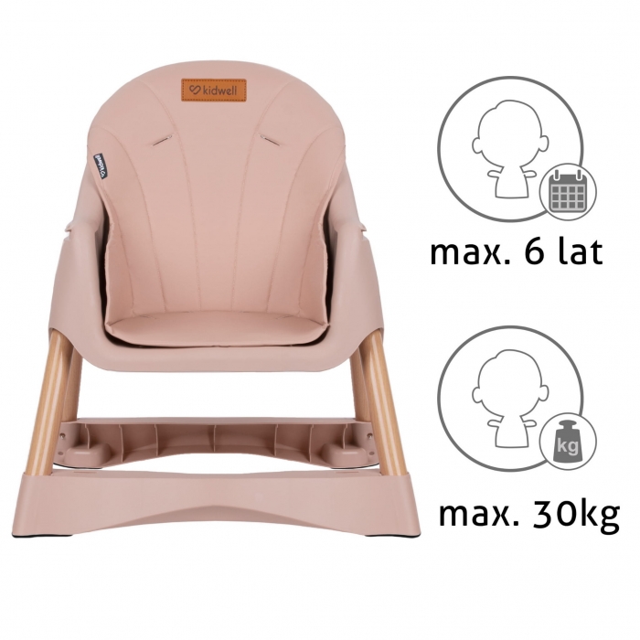 Scaun de masa 2 in 1 Kidwell Karimi roz - imagine 8