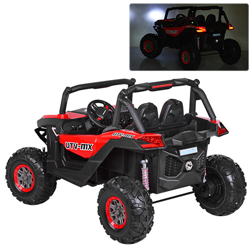 Masinuta Electrica UTV 4x4 2 Locuri Rosu | Autokids - imagine 4