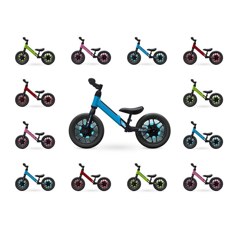 Bicicleta Balance QPlay Spark Roz, cu LED - imagine 3