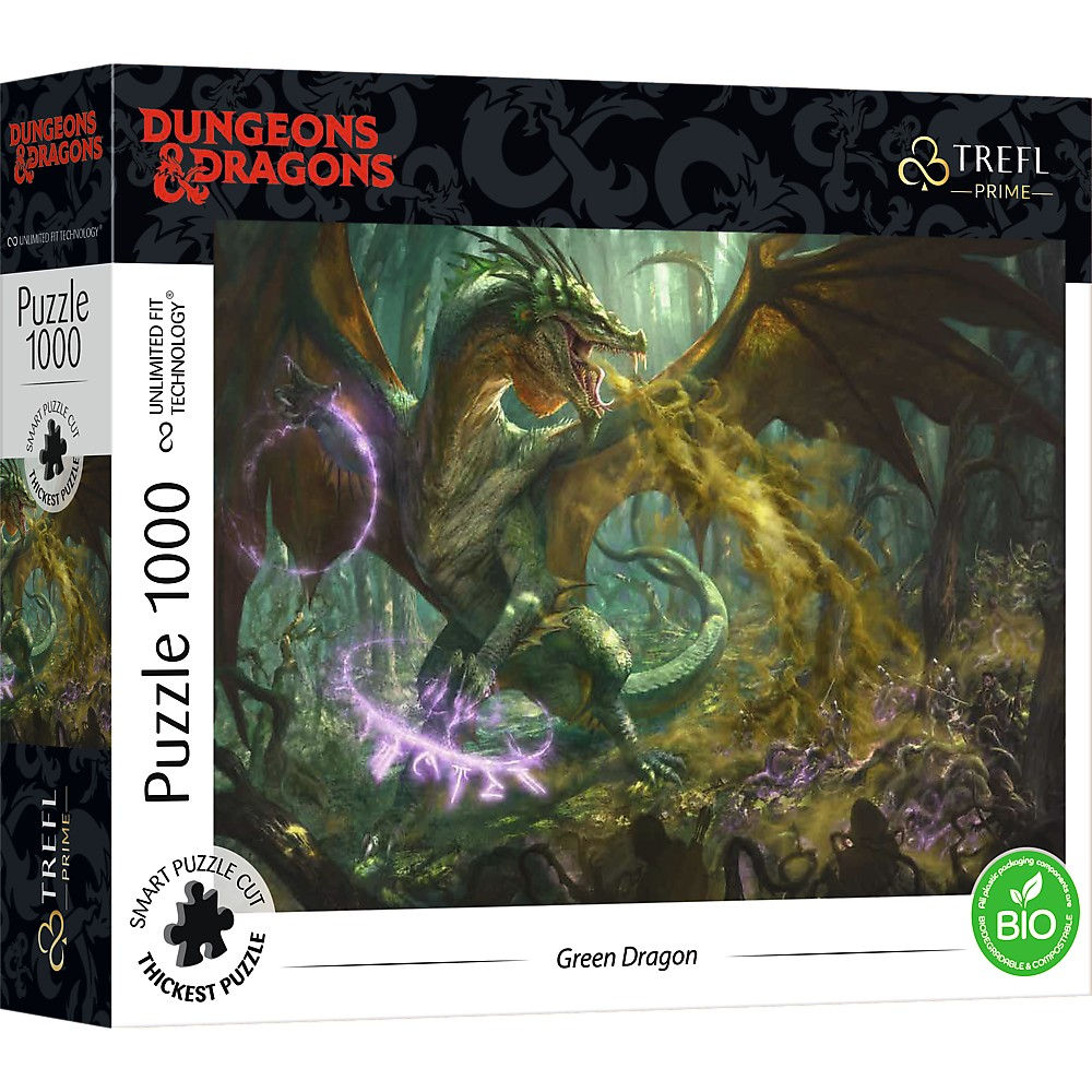 Puzzle Trefl UFT Dragonul Verde 1000 piese D&D