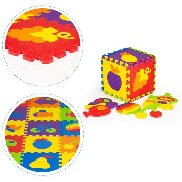Salteluta Puzzle Ecotoys 20 buc - Educativa si Sigura - imagine 6
