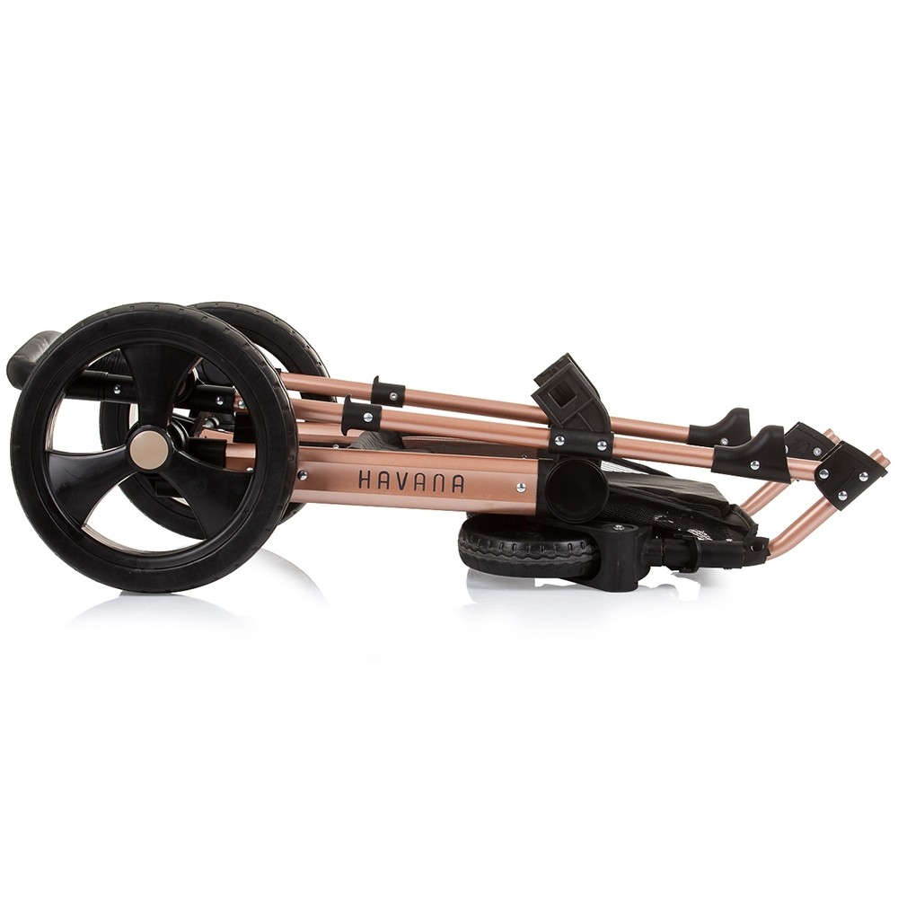 Carucior Chipolino Havana 2 in 1 Obsidian Gold - imagine 12