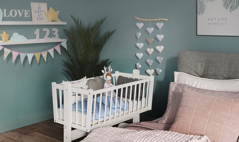 Pătuț Cristine E-kids cu Balansare Lemn Masiv - imagine 3
