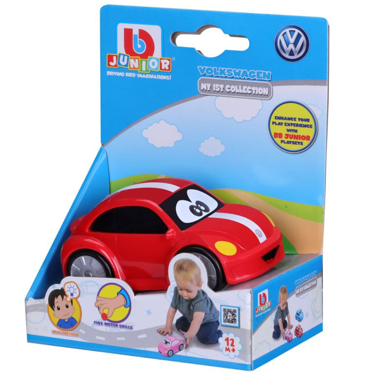 Masina Bburago Junior VW Rosu 9 cm