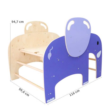 Complex Joacă Modular Elefant Beleduc - Lemn - imagine 3