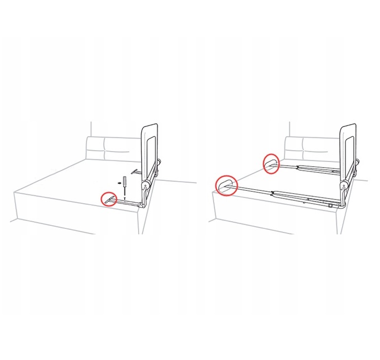 Bariera protectie pat Nukido Bej, 150 cm - imagine 5