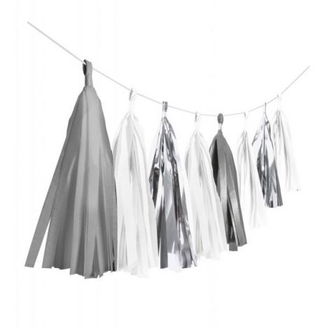 Ghirlanda Tassel 3m Argintie Amscan