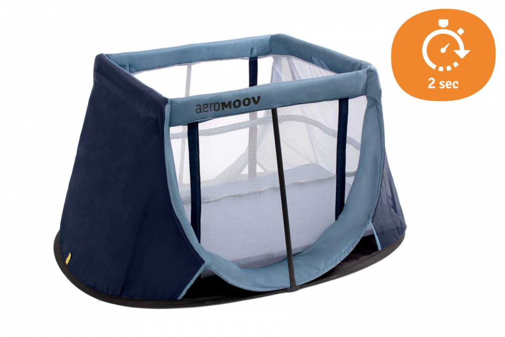 Patut Pliant Aeromoov Blue Whale, 2 Nivele + Geanta - imagine 2