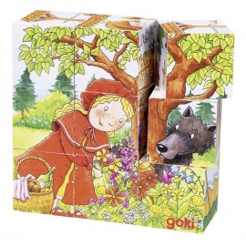 Puzzle Cuburi Lemn Povești Goki - Educațional