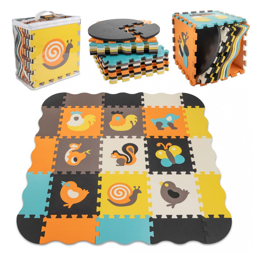 Covor Puzzle Ikonka Spuma EVA Cute Animals - imagine 13