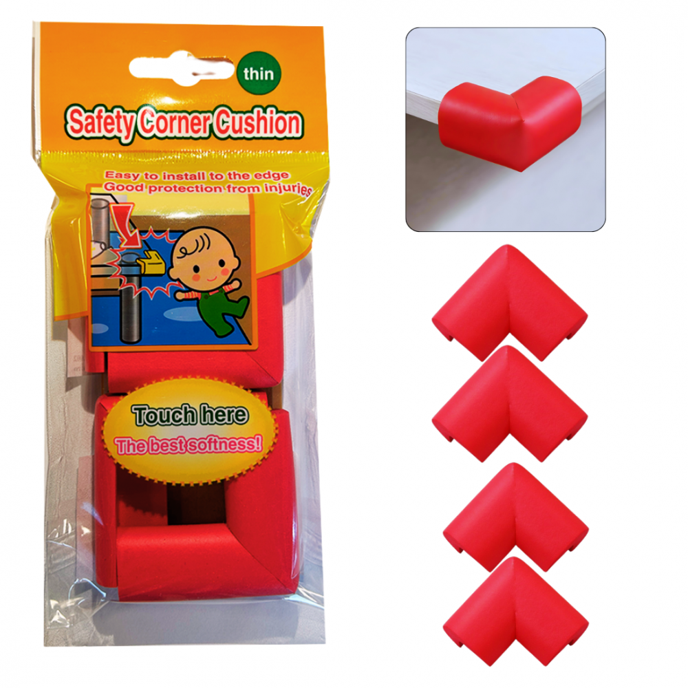 Set 4 Protectii Colturi Car Boy Safety Rosu - imagine 2