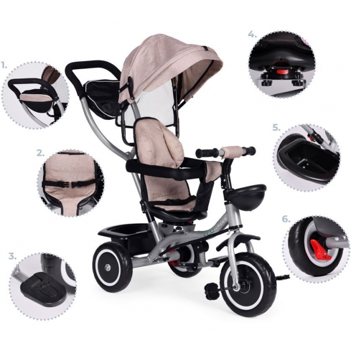 Tricicleta Ecotoys 2in1, 6 luni-6 ani - imagine 7