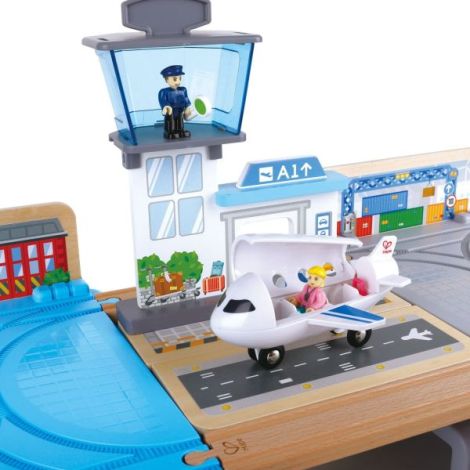 Hape Set Tren Metropola | 80 Piese din Lemn - imagine 5