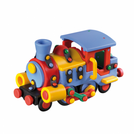 Locomotiva 3D Mic-o-mic | Jucarie Constructie Educativa