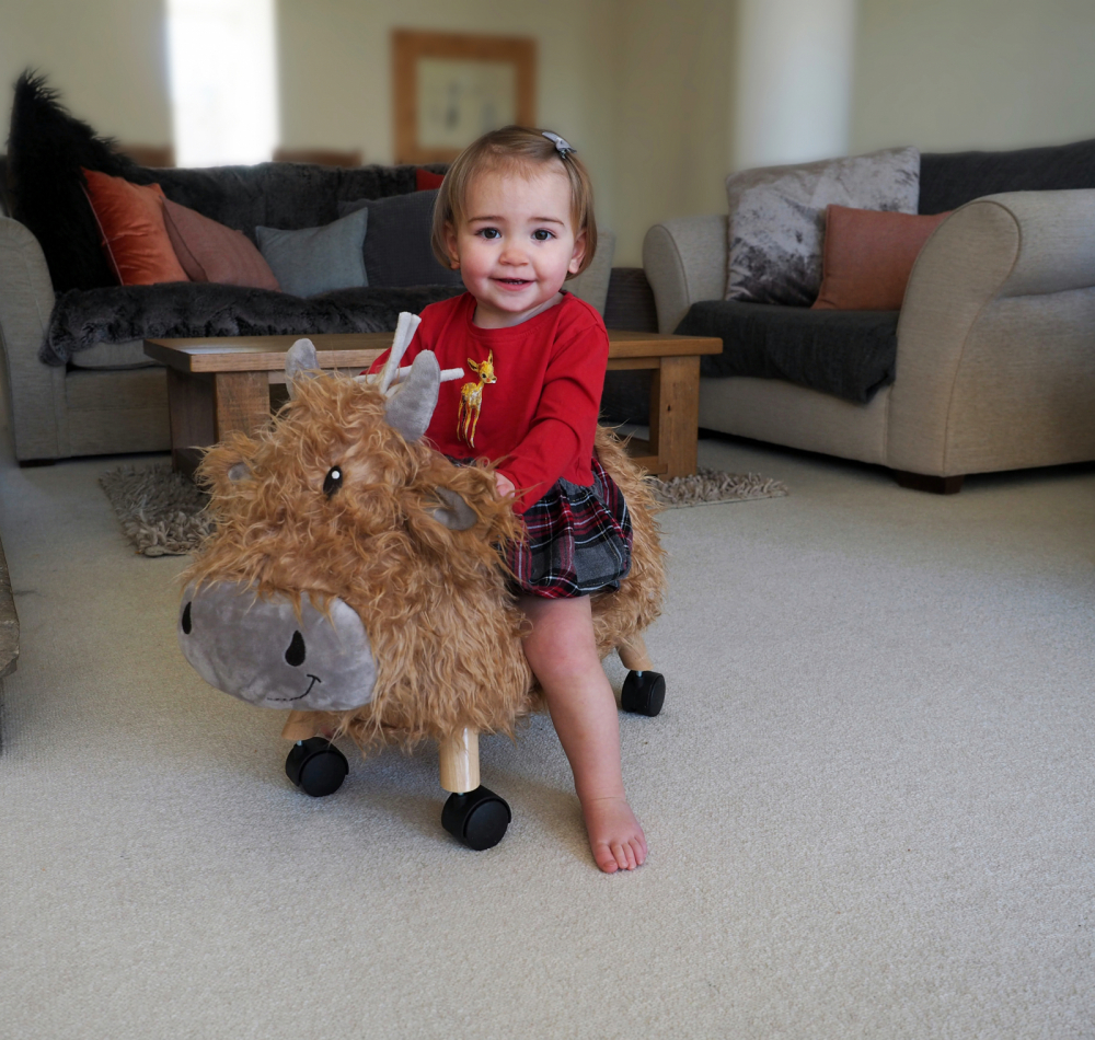 Hubert Highland Cow Little Bird Told Me | Jucărie Ride-On - imagine 2