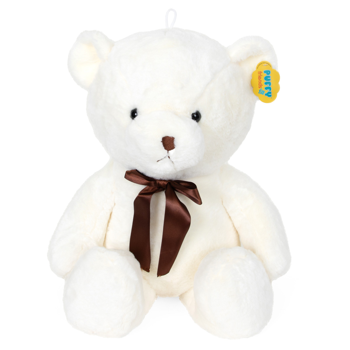 Ursulet Plus Puffy Friends Alb 45 cm