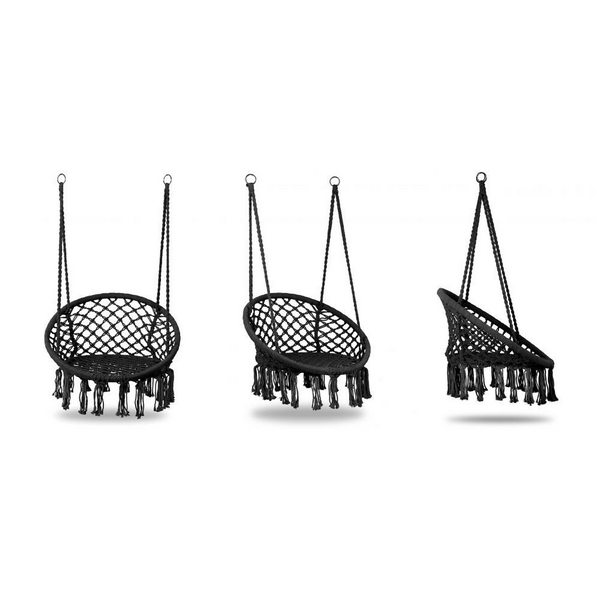 Leagan Suspendat Modernhome Negru, Interior/Exterior - imagine 6