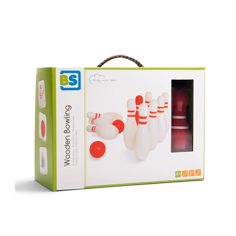 Set Bowling Lemn BS Toys | Joc Exterior Educativ